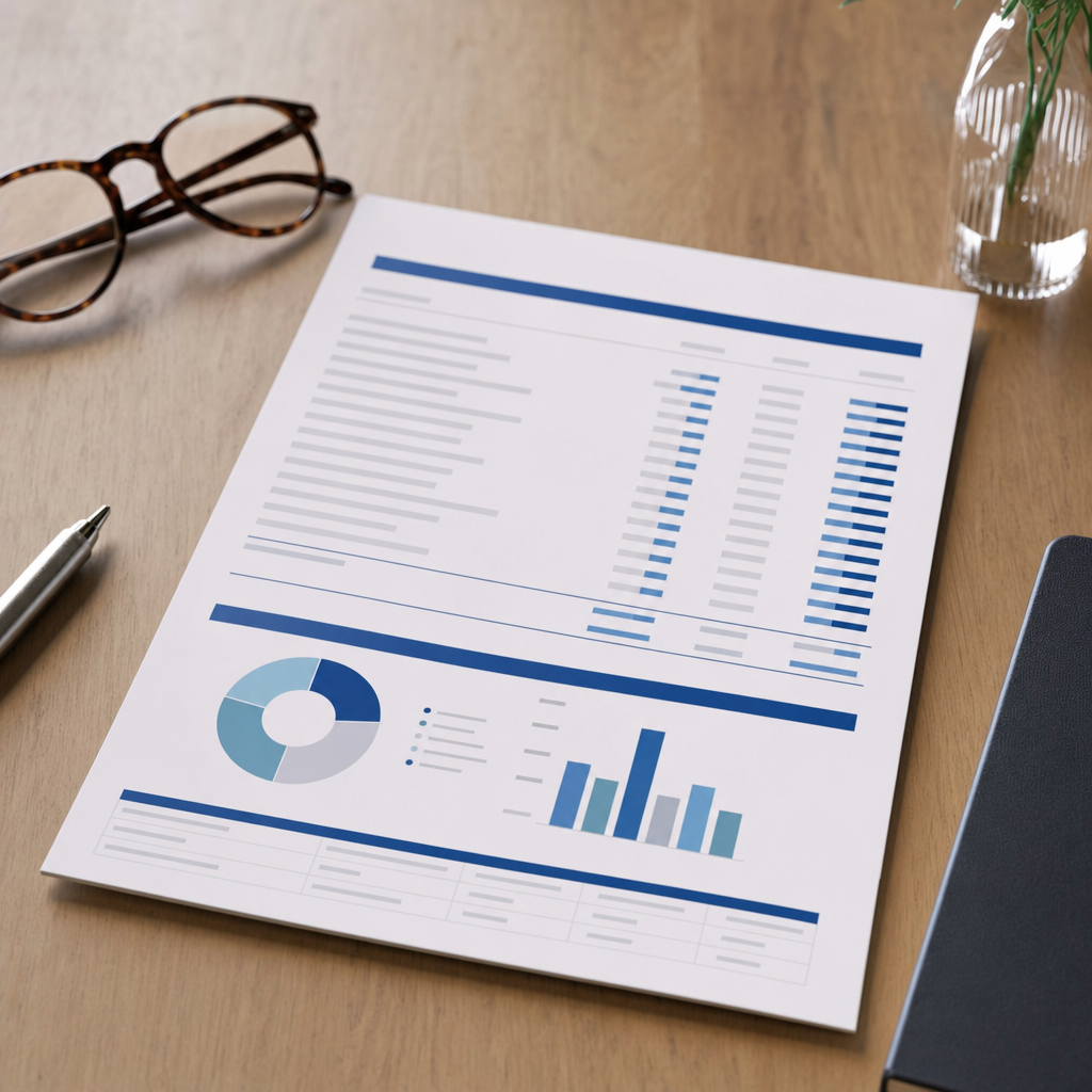 Sample fee structure document layout
